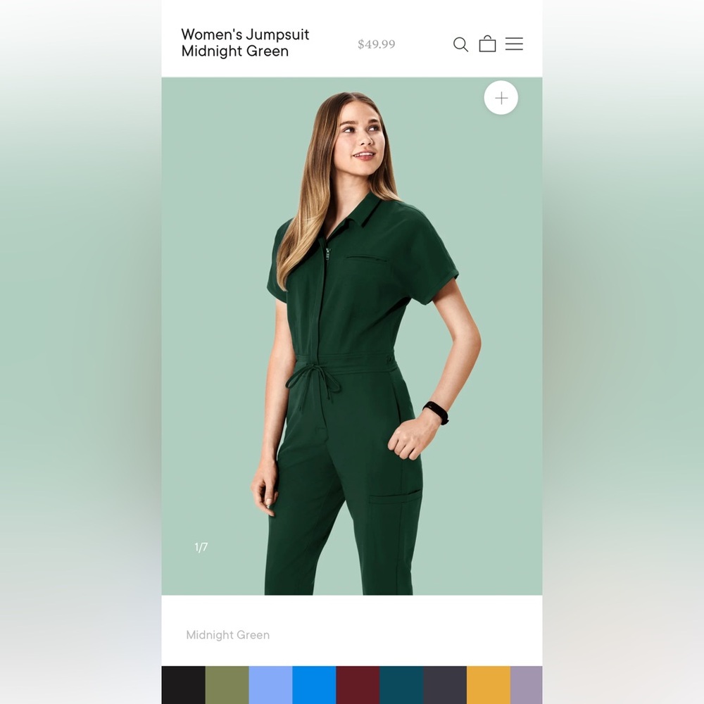 Mandela scrub jumpsuit size medium regular-midnight green (I am 5’2”it fits)